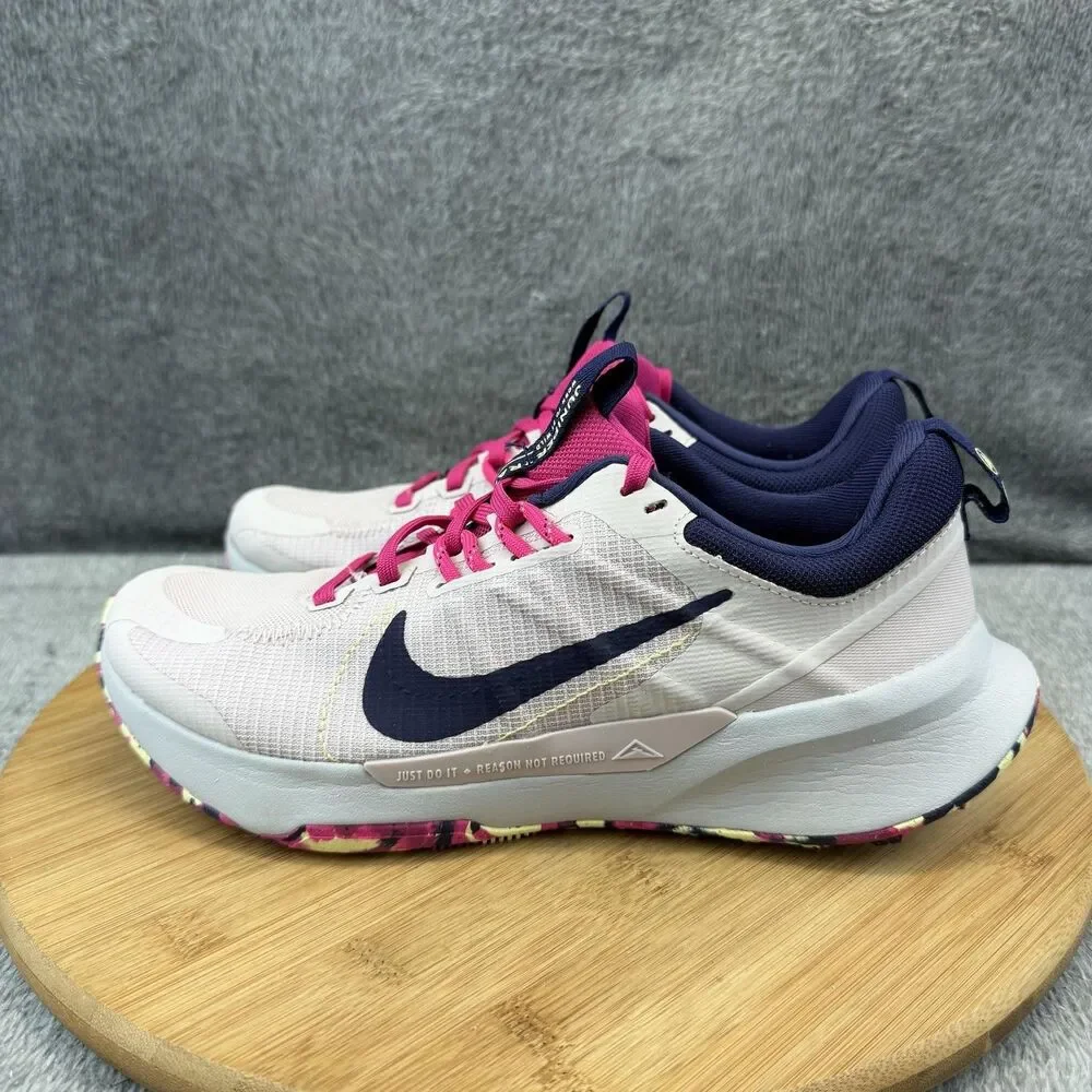 Nike Juniper Trail Shoes Womens Size 7.5 Pink Navy Running Sneakers DM0821-005